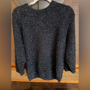 H&M Black and Silver Turtleneck Sweater